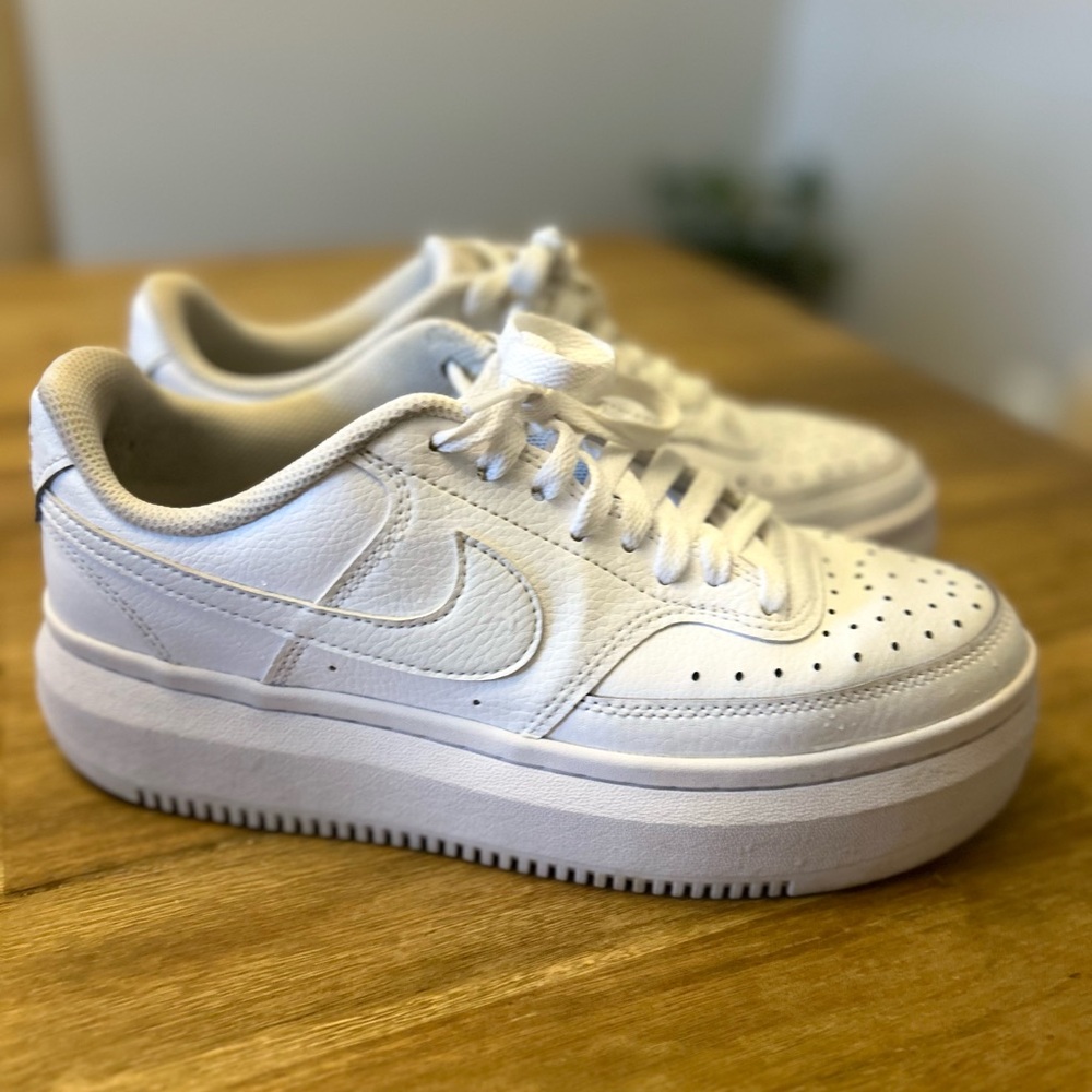 Women's Court Vision Alta Leather Platform Casual Sneakers from Finish Line